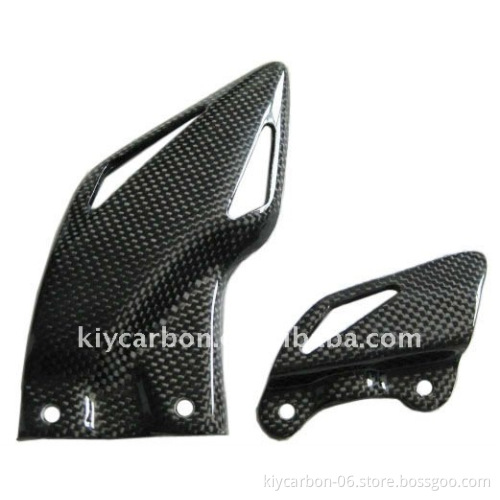Carbon motorcycle parts heel guards